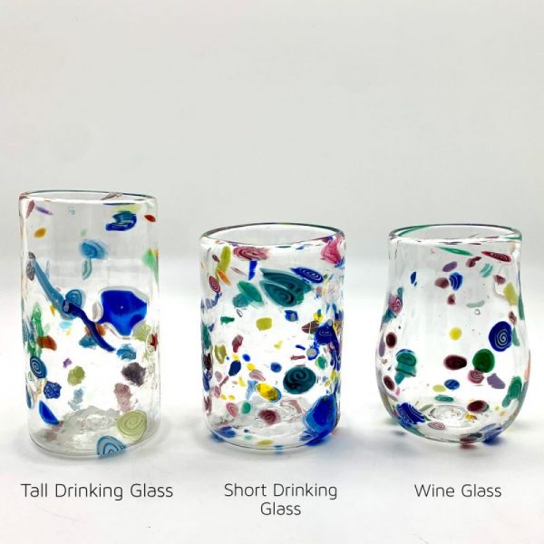 Hand-Blown Confetti Drinking Glass by Daniel Gaumer - Image 2