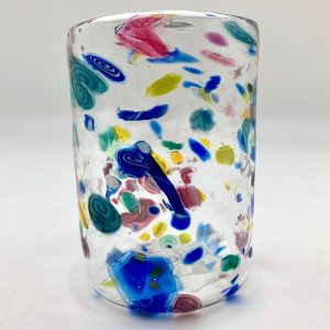 Hand-Blown Confetti Drinking Glass by Daniel Gaumer