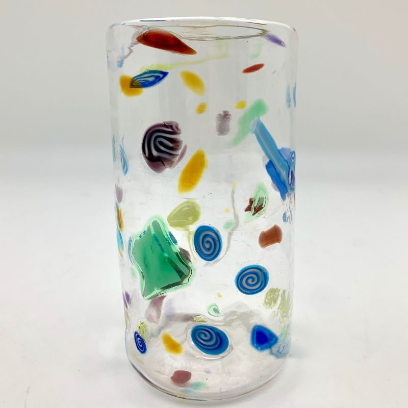 Hand-Blown Confetti Tall Glass by Daniel Gaumer