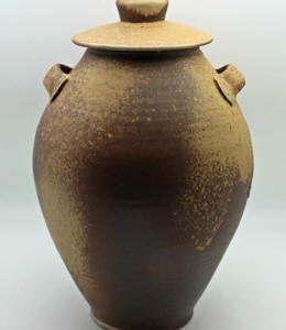 wood-fired stoneware jug by lynn munns