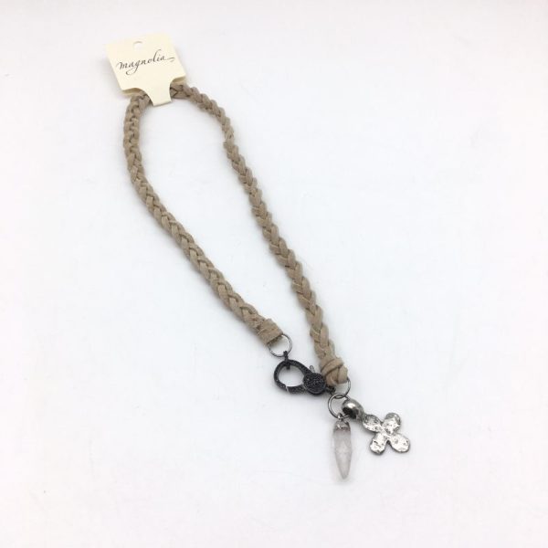 Braided Leather charm Necklace by Kate Harness - 10