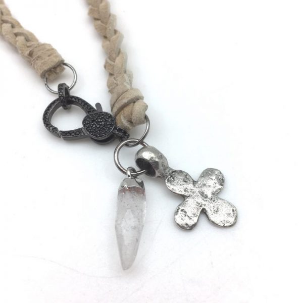 Braided Leather Necklace by Kate Harness - Image 2