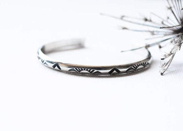Sterling Silver Southwestern Headed West Cuff by Andewyn Moon