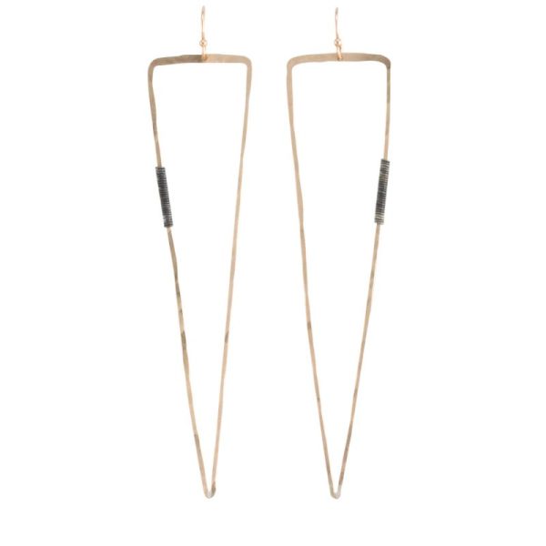 triangular Vendetta Gold Earrings by bohemi