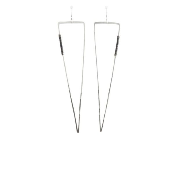 triangular Sterling Silver Vendetta Earrings by bohemi