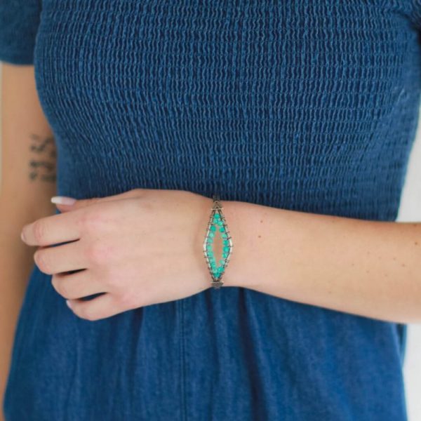 Open Amazonite Southwest Cuff - Image 2