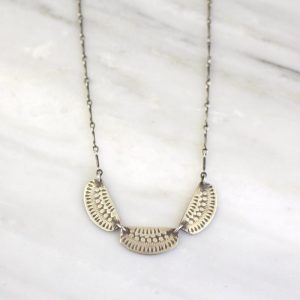 Asmi 3 Collar Oxidized Silver Necklace Sarah Deangelo