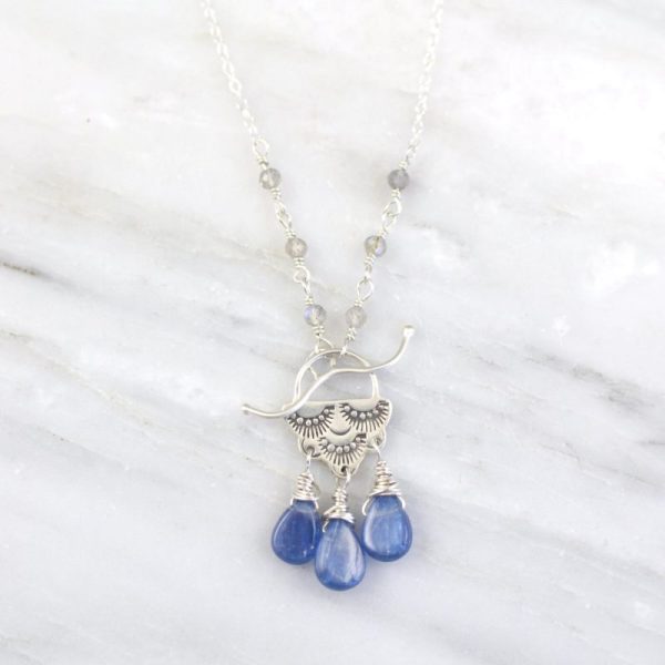 Wanderer Raindrop Kyanite Toggle Necklace Sarah Deangelo