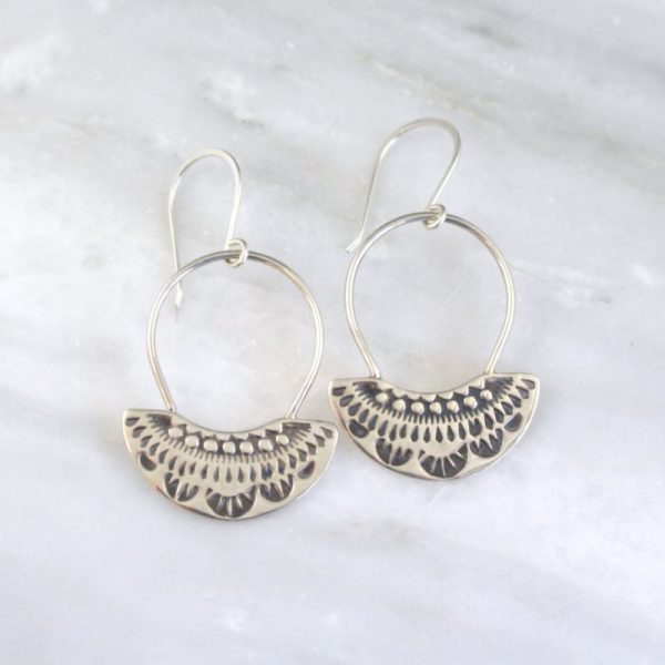 Asmi Fan with Loop Earrings Sarah Deangelo