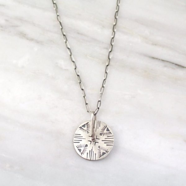 South West Triangle Wheel and Chain Necklace Sarah Deangelo