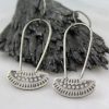 Asmi Long Loop Silver Earrings - Image 2