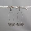 Asmi Long Loop Silver Earrings - Image 3