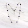 Lapis Satellite Mixed Metal Necklace - Image 4