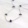 Lapis Satellite Mixed Metal Necklace - Image 2