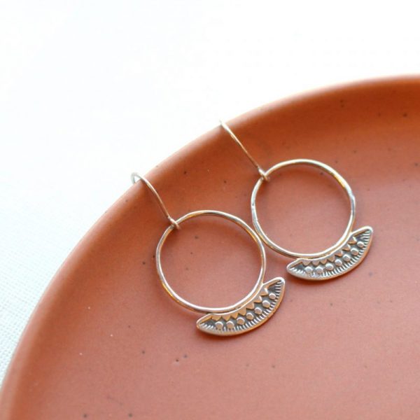 Asmi Thin Blade Hoop Earrings - Image 3