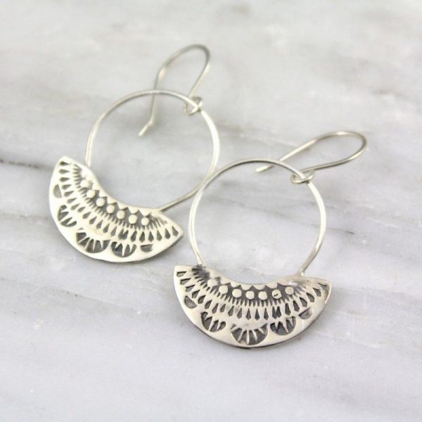 Asmi Fan with Loop Earrings - Image 3