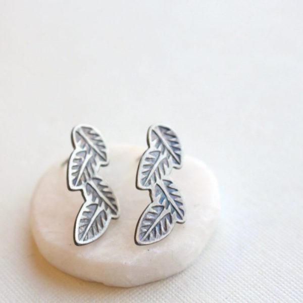 Garland Bar Post Earrings - Image 2