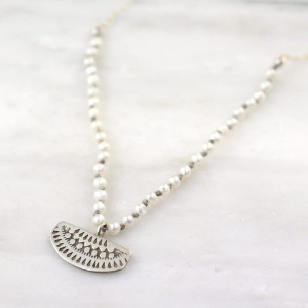 Asmi Knotted Pearl Necklace Sarah Deangelo