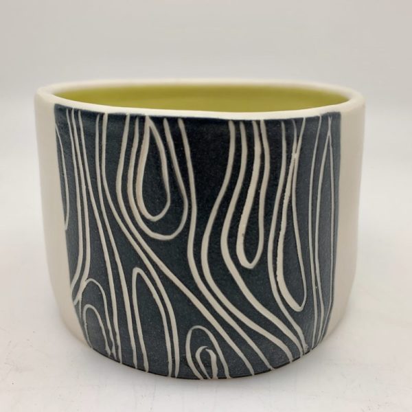 Lines Tidbit Bowl - Chartreuse by Rita Vali