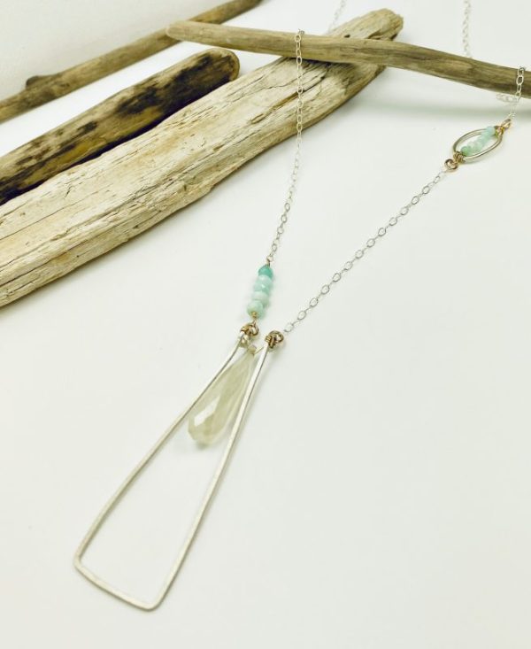 Chalcedony and Peruvian Opal Necklace by Laura J Designs