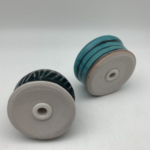 Black/Turquoise Salt and Pepper Set by Delores Fortuna - Image 5