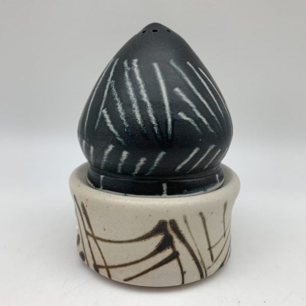 Black/White Salt and Pepper Set by Delores Fortuna