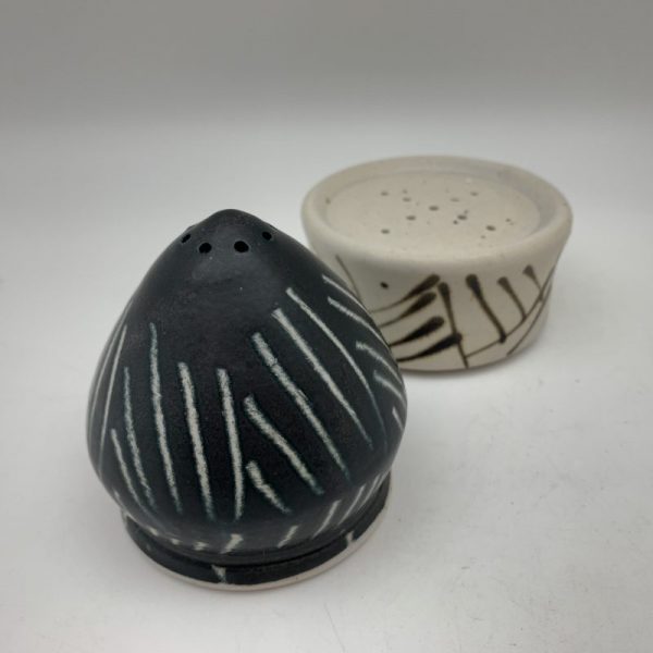 Black/White Salt and Pepper Set by Delores Fortuna - Image 2