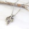 Leaf Trio Necklace - Image 3