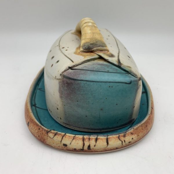 Turquoise Accent Butter Dish by Delores Fortuna - Image 3