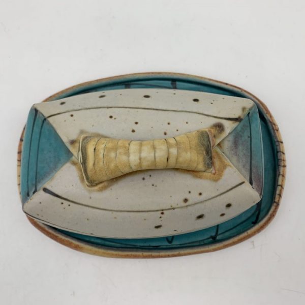 Turquoise Accent Butter Dish by Delores Fortuna - Image 2