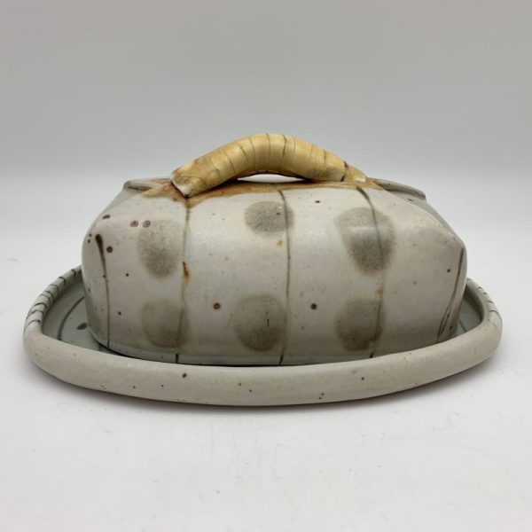 Dotted Butter Dish by Delores Fortuna