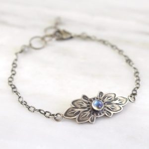 Moonstone Flower Bracelet