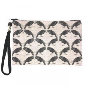 Crow Large Zipper Pouch by Counter Couture