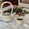 White & Celadon Porcelain Teapot by Margo Brown - 0890 - Image 10