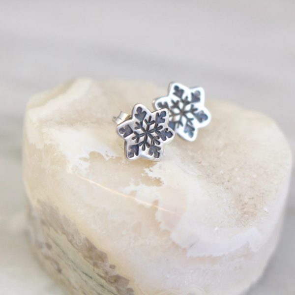 Snowflake Post Earrings - Image 2