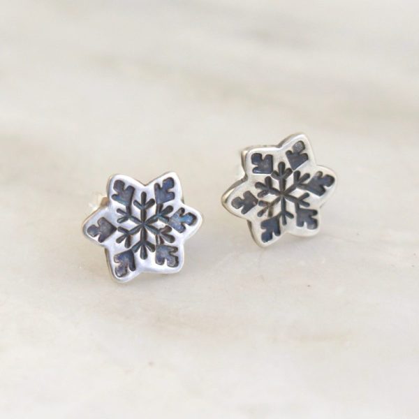 Snowflake Post Earrings by Sarah Deangelo