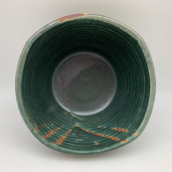 Green Patterned Porcelain Bowl by Margo Brown - 1918 - Image 4