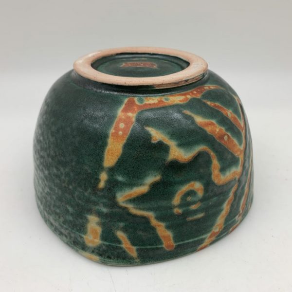 Green Patterned Porcelain Bowl by Margo Brown - 1918 - Image 6