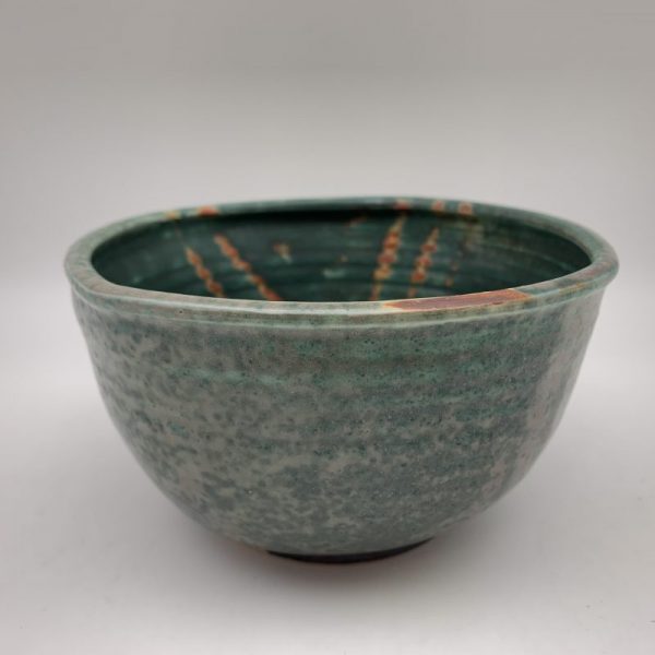 Green Patterned Porcelain Bowl by Margo Brown - 1918 - Image 2