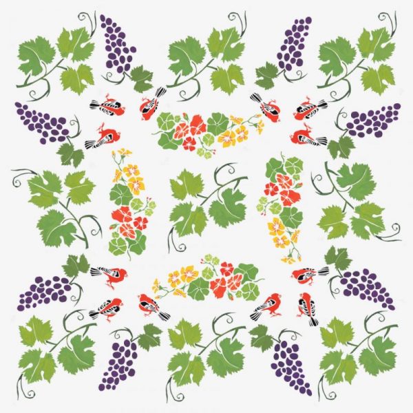 Grape Arbor Tablecloth by Mim & Poppy Print Swatch