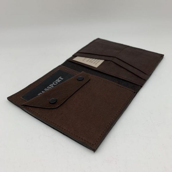 Buffalo Leather Passport Wallet - Brown - Image 5