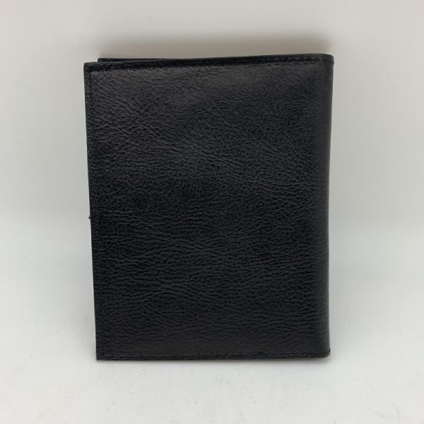 Buffalo Leather Passport Wallet - Black - Image 5
