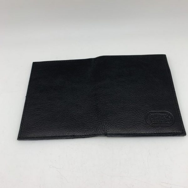 Buffalo Leather Passport Wallet - Black - Image 4