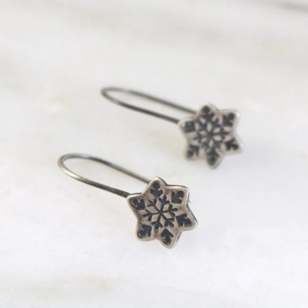 Snowflake Lobe Hugger Earrings by Sarah Deangelo