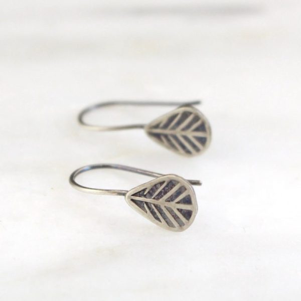 Tribal Leaf Lobe Hugger Earrings Sarah Deangelo