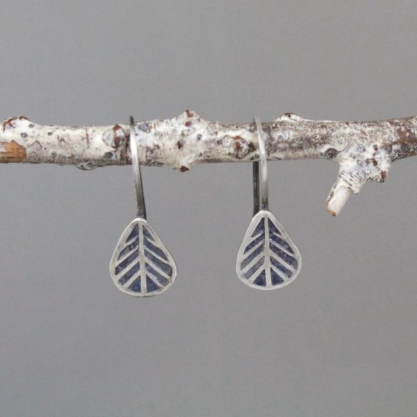 Tribal Leaf Lobe Hugger Earrings - Image 4