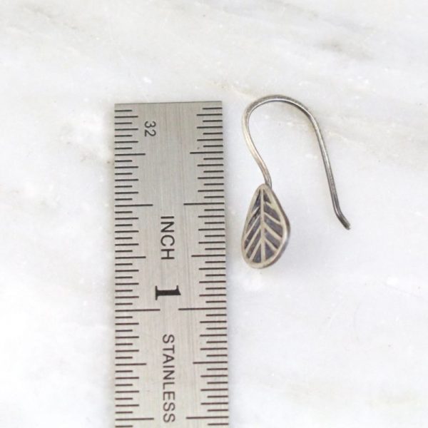 Tribal Leaf Lobe Hugger Earrings - Image 3