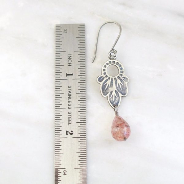 Hishi Strawberry Quartz Earrings - Image 5