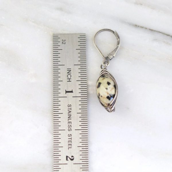 Wrapped Dalmatian Jasper Earrings - Image 4