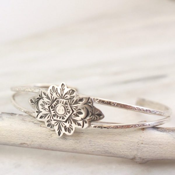Snowflake Cuff Bracelet - Image 2
